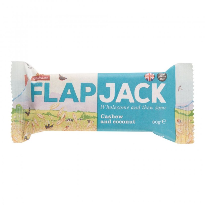 Flapjack kešu - kokos 80 g WHOLEBAKE