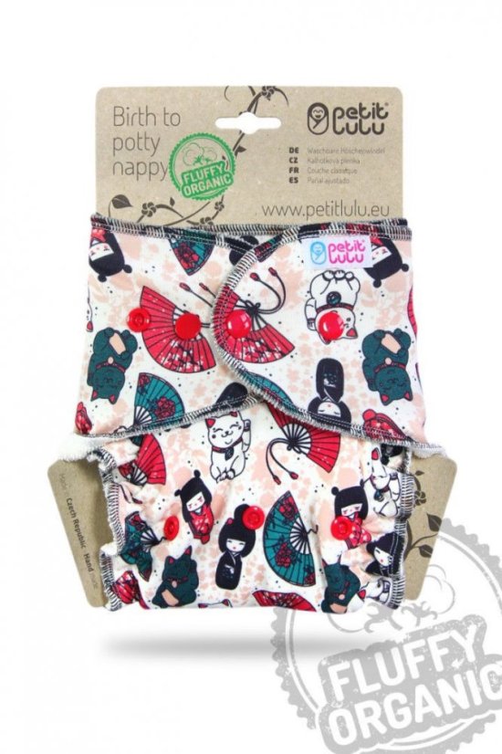 Kalhotková plena Fluffy patentky Petit Lulu - Varianta: Japonské panenky