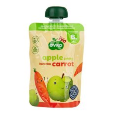 Příkrm jablko, mrkev BIO 90g Ovko