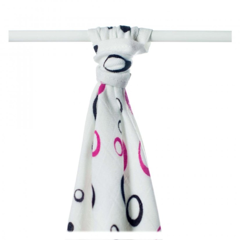 Bambusová osuška se vzory pro dívky 90x100cm XKKO - Barva: Baby Pink Cross