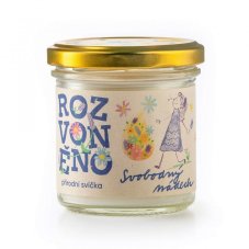 Přírodní svíčka s borovicí Svobodný nádech 130 ml Rozvoněno