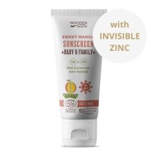 Opalovací tělové mléko Mango Baby & Family SPF 50, tuba 100 ml Wooden Spoon