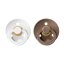 Dudlíky z přírodního kaučuku kulaté, 2 ks - velikost 2 BIBS - Barva: White + Dark Oak