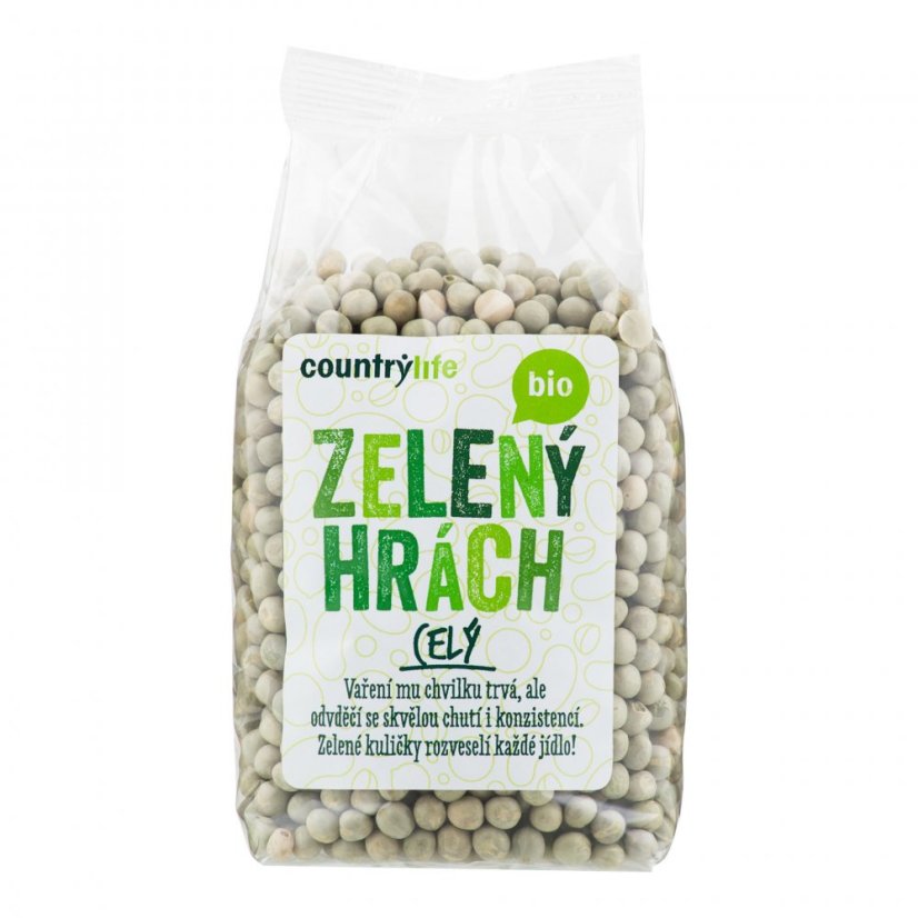 Hrách zelený celý 500 g COUNTRY LIFE