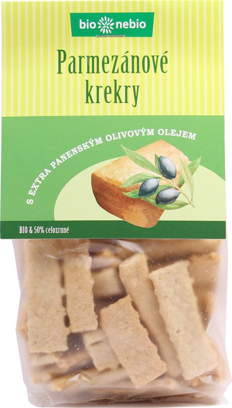 Parmezánové krekry olivový olej 130 g BIONEBIO