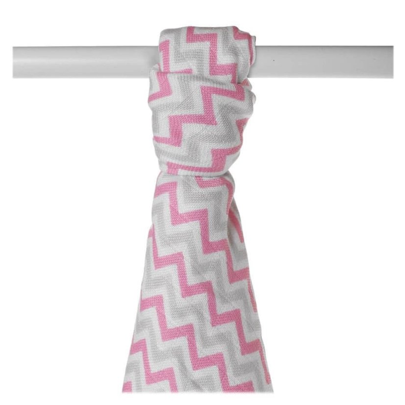 Bambusová osuška se vzory pro dívky 90x100cm XKKO - Barva: Baby Pink Cross