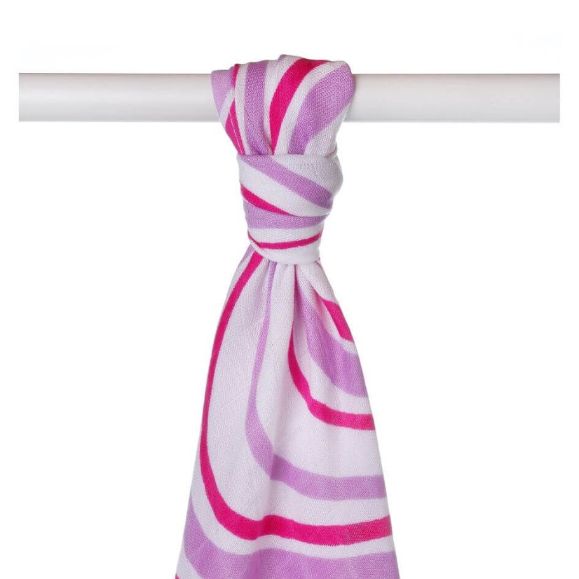 Bambusová osuška se vzory pro dívky 90x100cm XKKO - Barva: Baby Pink Cross