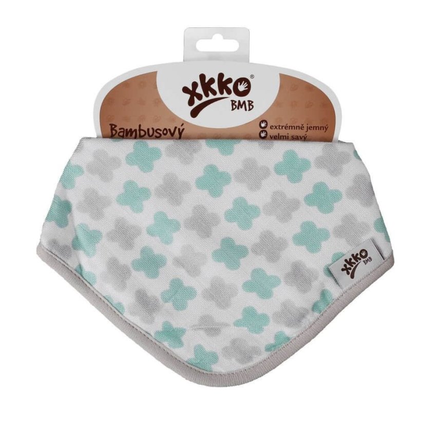 Bambusový slintáček/šátek se vzory XKKO - Barva: Watercolour Polka Dots