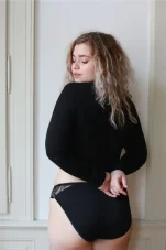 Menstruační kalhotky MODAL Rafinovaná klasika černá 3/5 Sayu