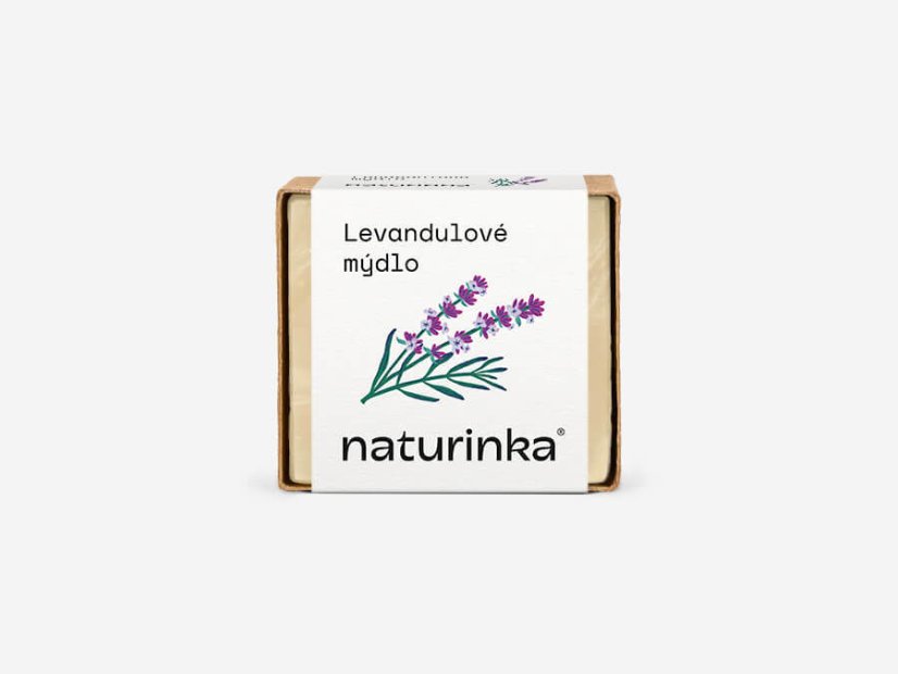 Mýdlo levandulové Naturinka - Varianta: 55 g v obalu