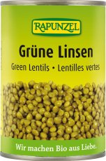 Zelená čočka - sterilovaná 400 g RAPUNZEL