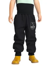 Batolecí softshellové kalhoty bez zateplení Basic, Černá, 80/86 Unuo