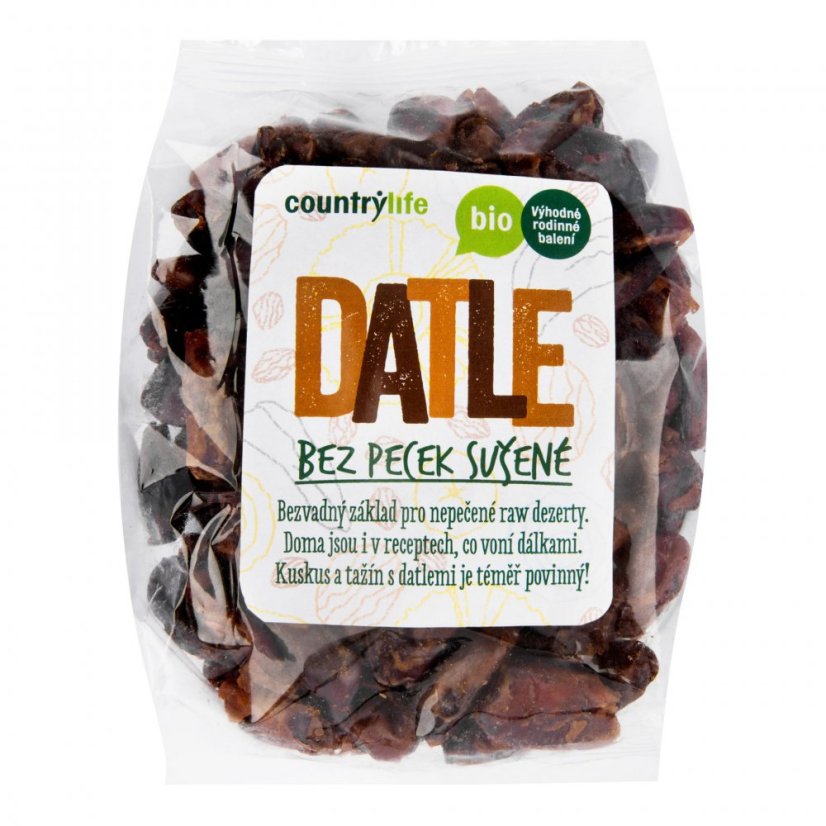 Datle bez pecek 500 g COUNTRYLIFE