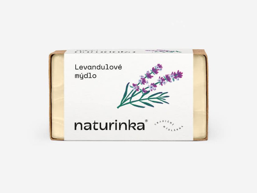 Mýdlo levandulové Naturinka - Varianta: 55 g v obalu