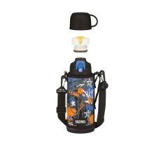 Dětská termoska s dvěma uzávěry a obalem s popruhem černá 800 ml Thermos