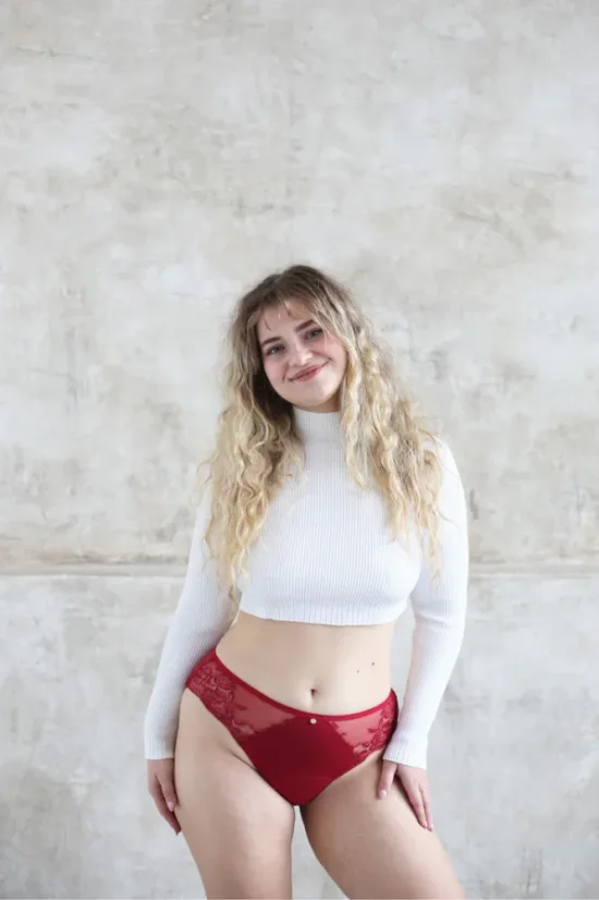 Menstruační kalhotky MODAL Rafinovaná klasika bordó 4/5 Sayu