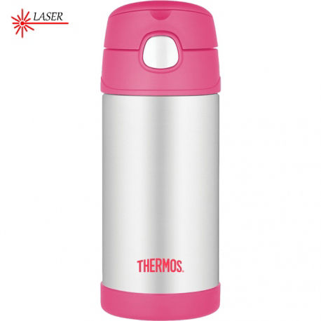 Dětská termoska s brčkem růžová 355 ml  Thermos