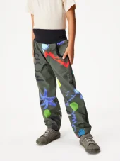 Dětské softshellové kalhoty s fleecem Basic, Khaki, Fantazie Unuo