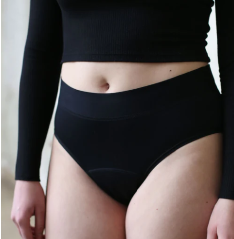 Menstruační kalhotky MODAL Černé s lemem SAYU - Velikost: 40
