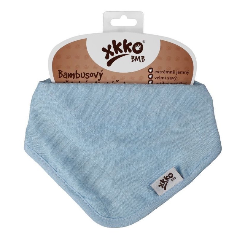 Bambusový slintáček/šátek jednobarevný XKKO - Barva: Turquoise