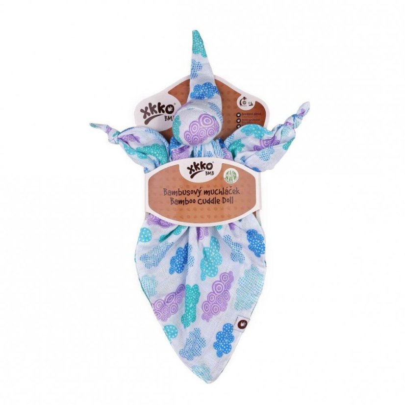 Bambusový muchláček se vzory pro chlapce XKKO - Barva: Little Stars Turquoise