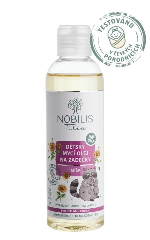 Dětský mycí olej na zadečky Míša 200 ml Nobilis