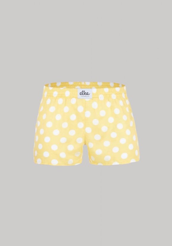 Dětské trenýrky Yellow with big polka dots ELKA - Velikost: 134/140