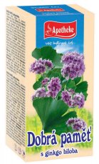 Pro dobrou paměť s ginkgo bilobou čaj 20 x 1,5 g APOTHEKE