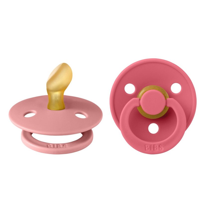 Dudlíky z přírodního kaučuku anatomické, 2 ks - velikost 1 BIBS - Barva: Ivory + Blush