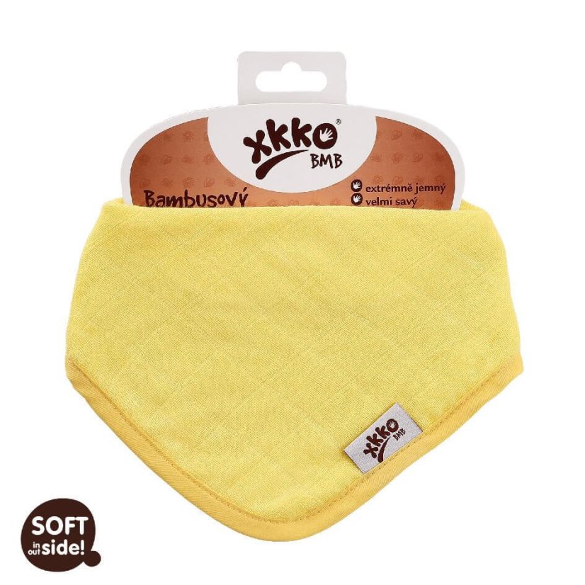 Bambusový slintáček/šátek jednobarevný XKKO