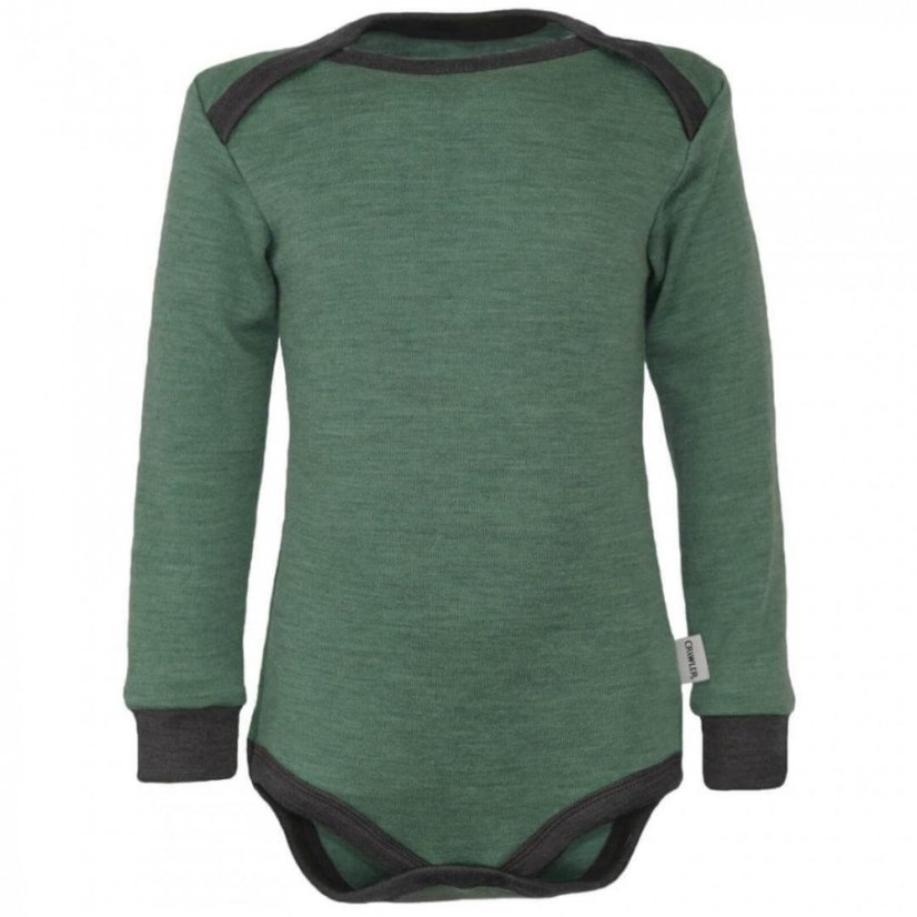 Merino body dlouhý rukáv jednobarevné Crawler