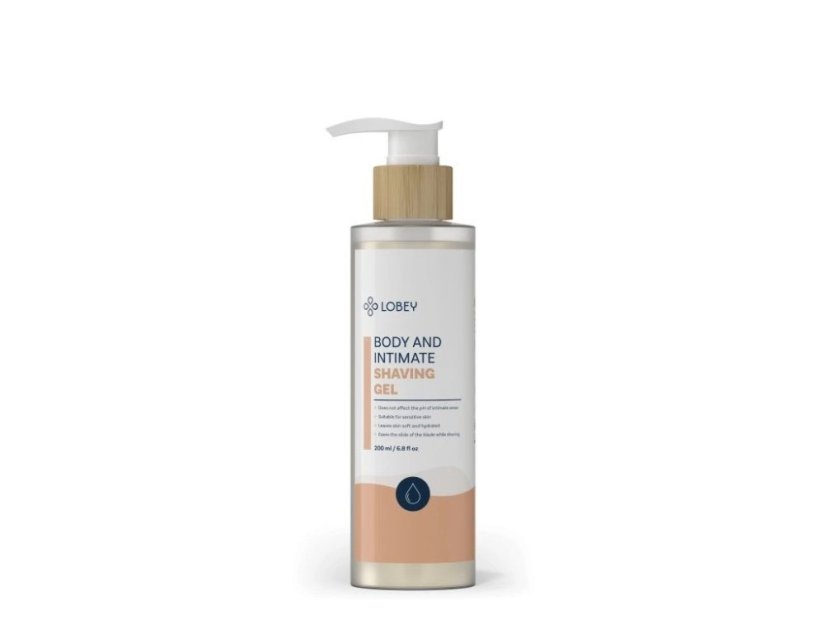 Gel na holení pro tělo a intimní partie 200 ml Lobey