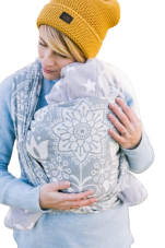 Šátek Folk - šedý 4,6 m Belenka