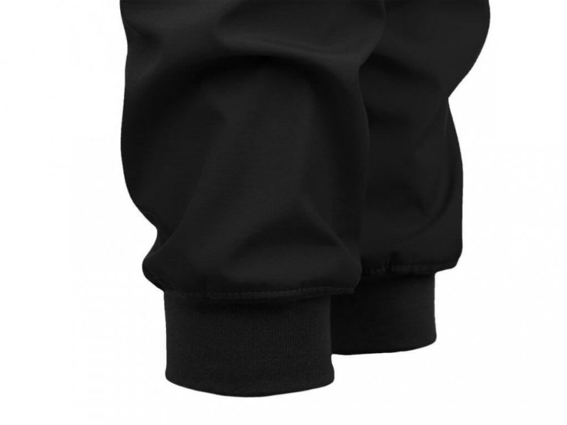Batolecí softshellové kalhoty bez zateplení Černá Unuo - Velikost: 86/92 SLIM, Varianta: Šedý náplet
