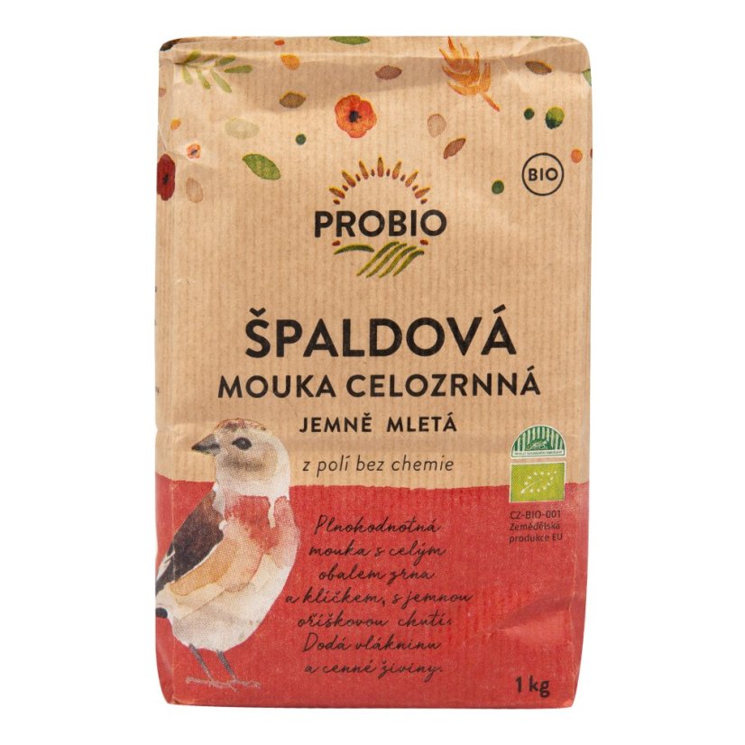 Špaldová mouka celozrnná jemně mletá 1 kg