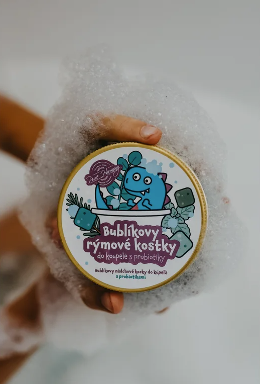 Bublíkovy rýmové šumivé kostky do koupele s probiotiky 180 g Pure Harmony