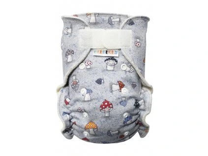 BIO Kalhotková plena s GOTS vel.S (2-6 kg) na suchý zip Breberky