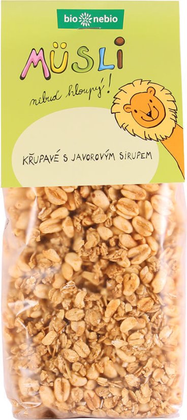 Müsli nebuď hloupý! křupavé s javorovým sirupem 300 g BIONEBIO