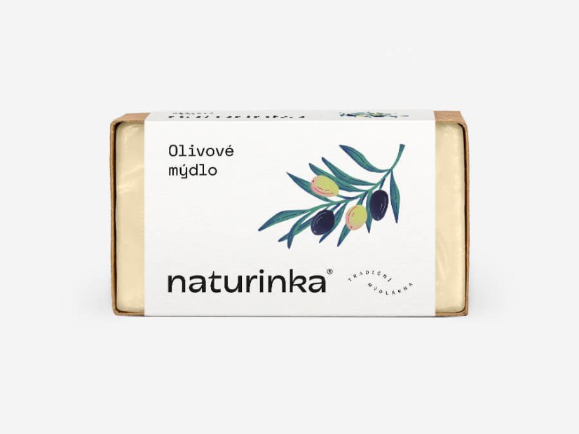 Mýdlo olivové Naturinka - Varianta: 55 g v obalu