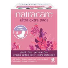 Menstruační vložky Ultra Extra LONG s křidélky 8 ks NATRACARE
