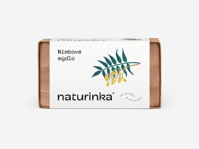 Mýdlo nimbové Naturinka - Varianta: 55 g v obalu