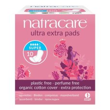 Menstruační vložky Ultra Extra SUPER s křidélky 10 ks NATRACARE