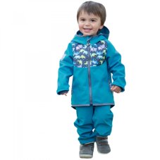 Batolecí softshellové kalhoty bez zateplení Modrozelená aqua Unuo