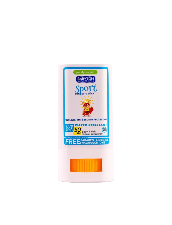 Přírodní opalovací krém SPORT v tyčince SPF 50 20 g BABYTON