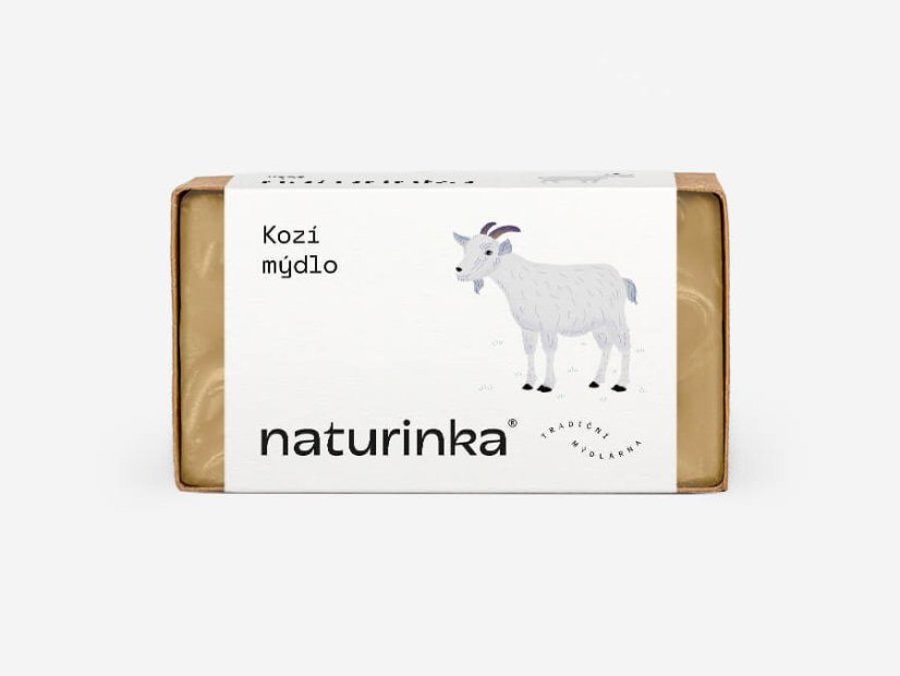 Mýdlo kozí Naturinka - Varianta: 55 g v obalu