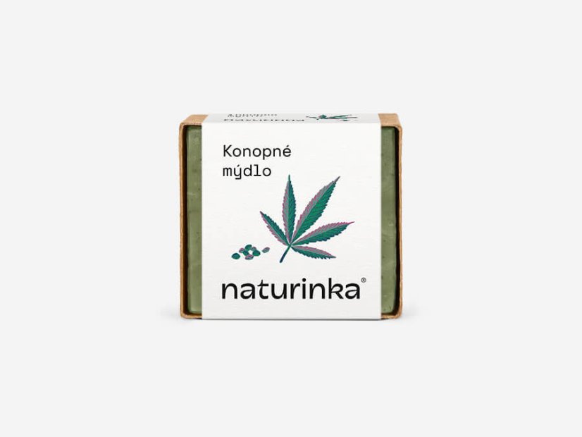 Mýdlo konopné Naturinka - Varianta: 220 g s provázkem