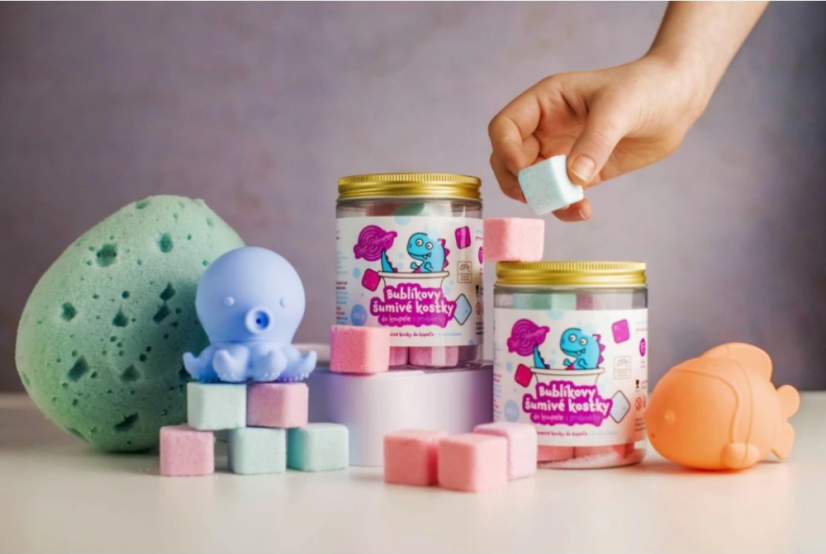 Bublíkovy šumivé kostky do koupele s probiotiky 180 g Pure Harmony