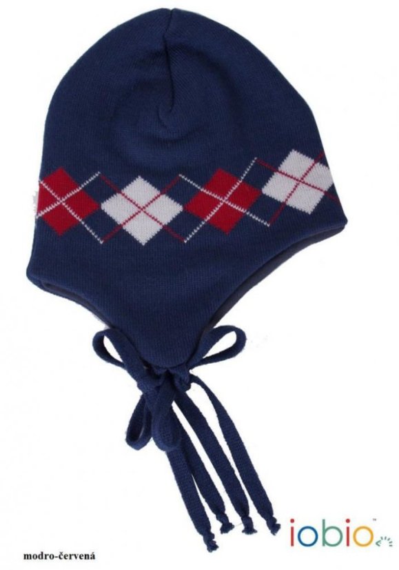 Zimní pletená čepice z MERINO vlny Iobio DOPRODEJ
