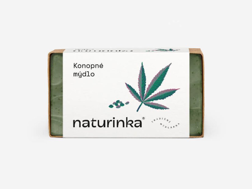 Mýdlo konopné Naturinka - Varianta: 220 g s provázkem