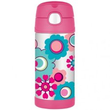 Dětská termoska s brčkem květy 355 ml Thermos